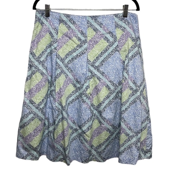 Talbots Outlet Floral Striped A-Line Skirt Women's Sz 12 - Picture 3 of 6